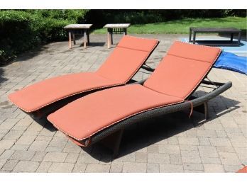 Pair Of Frontgate Chaise Lounge Chairs (B-10)