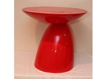 Modani Red Abstract Modern End Side Table (T-3)