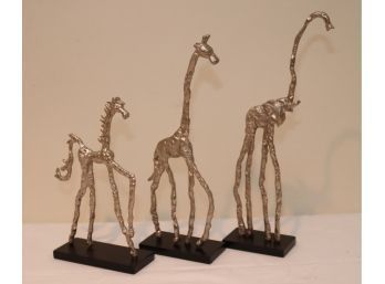 Giraffe, Elephant, And Zebra Figures