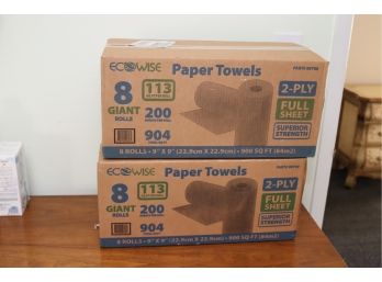 2 Cases Ecowise Paper Towels