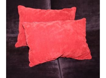 Pair Of Red Throw Pillows