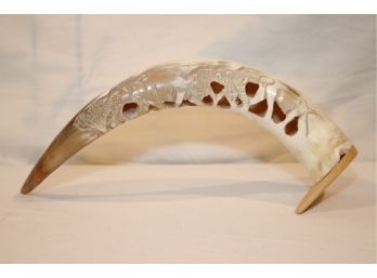 Carved Horn From Africa (L-27)