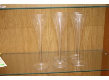 Set Of 5 Champagne Flutes Glasses (G-23)