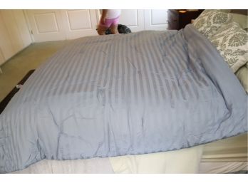 Pair Of Blue Twin Size Comforters By Damask By Charter Club