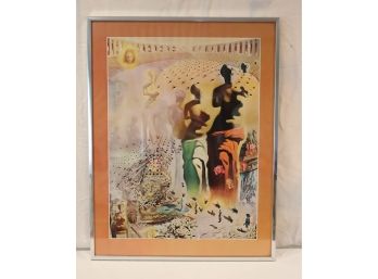 Vintage Framed Salvadore Dali Poster  (G-31)