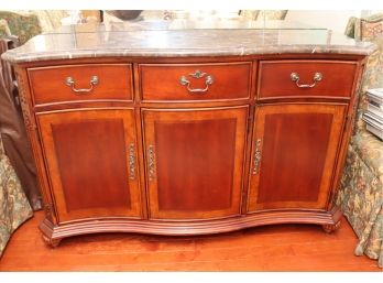 Domain 'Manchester' Cherry Marble Top Buffet Sideboard Dining Room Server (G-10)