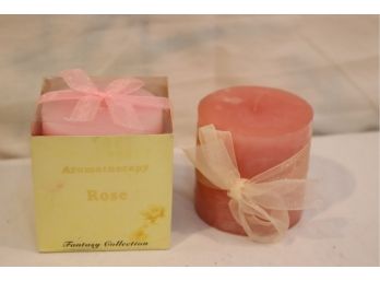 Pair Of Pink Candles  Aromatherapy (L-1)