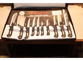 New In Box Rogers Stainless Steel Kitchen Knife Set (M-50)