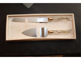 Crystal Handled Serving Knife Set   (M-48)