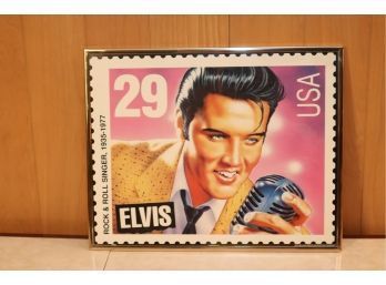 Framed Elvis Presley Postage Stamp Picture (M-82)