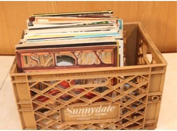 Milk Crate Of Vinyl Records (P-83)