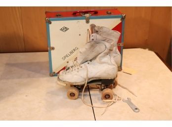 Vintage Roller Skates In Travel Case (P-90)