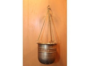 Vintage Hanging Brass Pot (M-4)
