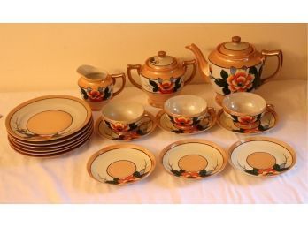 Vintage Hand Painted Tea Set Nippon Japan Desert Plates