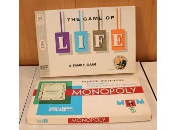Vintage Life And Monopoly Board Games (P-86)