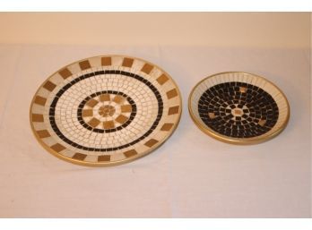 Vintage Mosaic Tile Plates (S-21)
