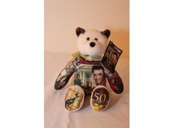 Gallery Treasures ELVIS PRESLEY 'Graceland 50th Anniversary' Ltd Edition Beanie Bear. (S-31)