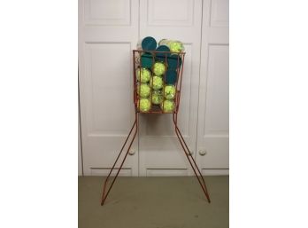 14 Tennis Ball Cans And Hopper