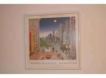 Vintage Framed Thomas McKnight- Manhattan