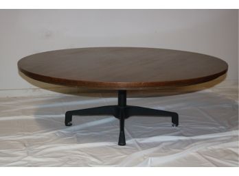 Vintage Mid Century Industrial Wood And Cast Iron Coffee Table