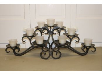 9 Candle Wrought Iron Holder Fireplace Or  Table Centerpiece