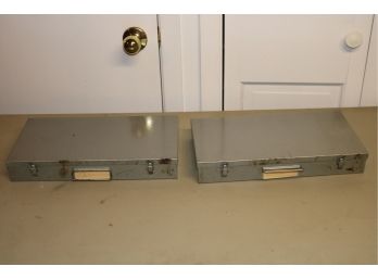 2 Metal Slide Boxes