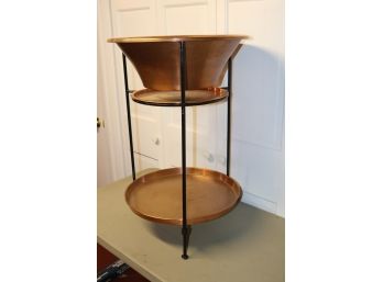 Smith & Hawken Copper Drink/ Beverage Serving Stand W/ Drip Tray Outdoor/ Patio