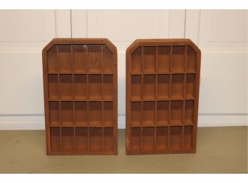 2 Vintage Tombstone Style Display Wall Decor