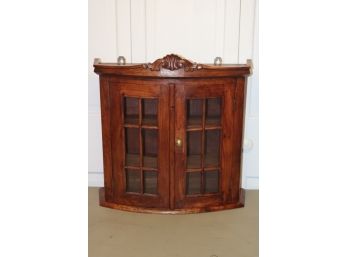 Vintage Wall  Hanging Wood/ Glass Display Cabinet