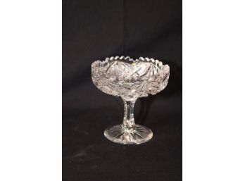 Vintage Glass Compote Dish (P-77)