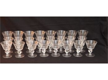 Vintage Glassware Crystal Barware Set.  (H-30)
