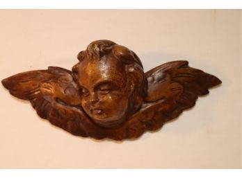Antique Carved Wood Angel   (P-28)