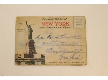 Vintage Souvenir Folder Of New York The Greatest City Postcard (B-28)