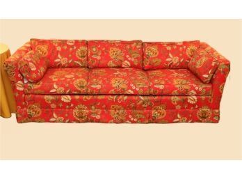 Awesome VINTAGE Red Floral B. Altman Couch