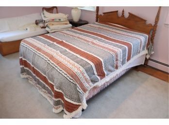 Pair Of Matching Woven Striped Blankets (G-30)