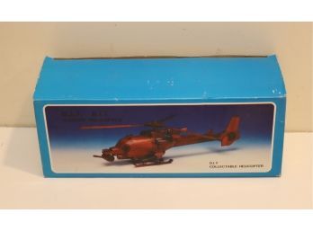 D.I.Y. KH-14 BLUE THUNDER WOODEN HELICOPTER MODEL KIT IN BOX