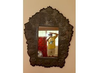 Vintage Embossed Tin LARGE Wall Mirror