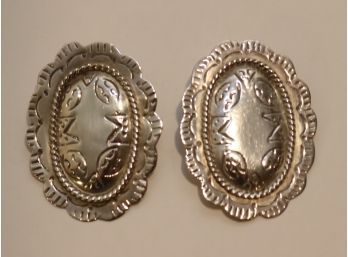 Vintage Sterling Silver Earrings Mexico 925 (b-22)