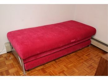 Red Trundle High Rise Bed