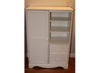 Small White Bedroom Storage Armoire Dresser Shelves