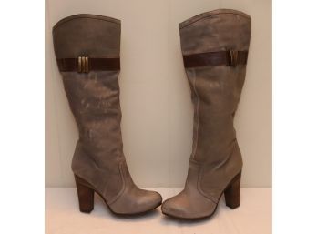 Hilfiger Benim THD High Heel Leather Boots Size 38 (T-15)