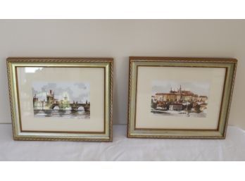 Matching Pair Of Framed Pictures  (S-106)
