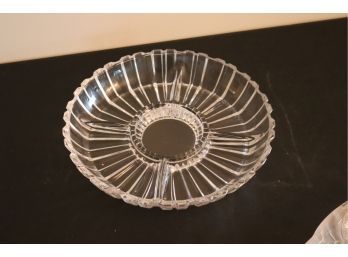 Vintage Divided Glass Serving Platter (T-37)