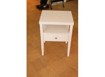 Small White Table W/ 1 Drawer