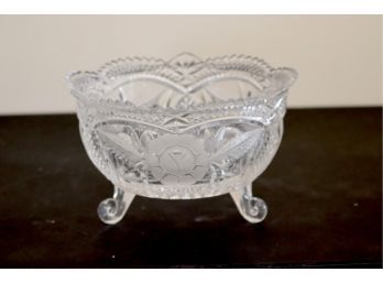 Vintage Footed Glass Bowl (N-34)