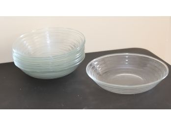 Set Of 8 Clear Glass Bowls (N-28)