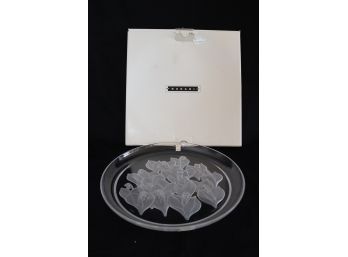 Sasaki Lily Glass 12' Platter With Box   (S-66)