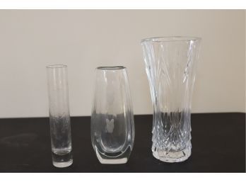 3 Glass Vases (N-58)