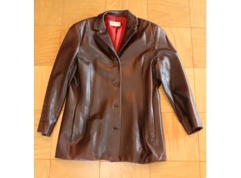 Shari's Place Leather Coat Size L