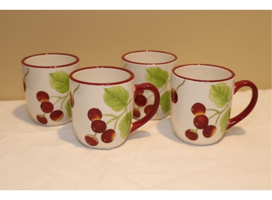 Set Of 4 Gates Ware By Laurie Gates Coffee Mugs (D-7)